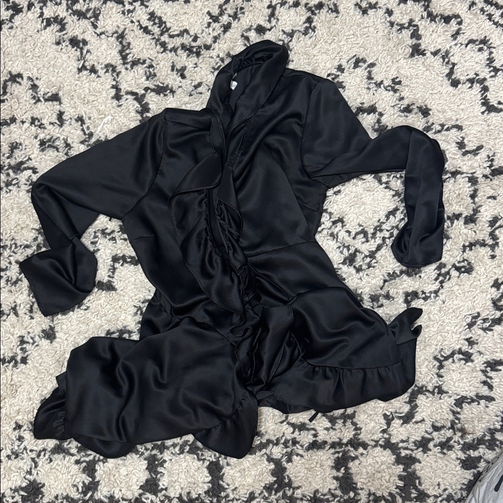Bar III Black Ruffled Dress